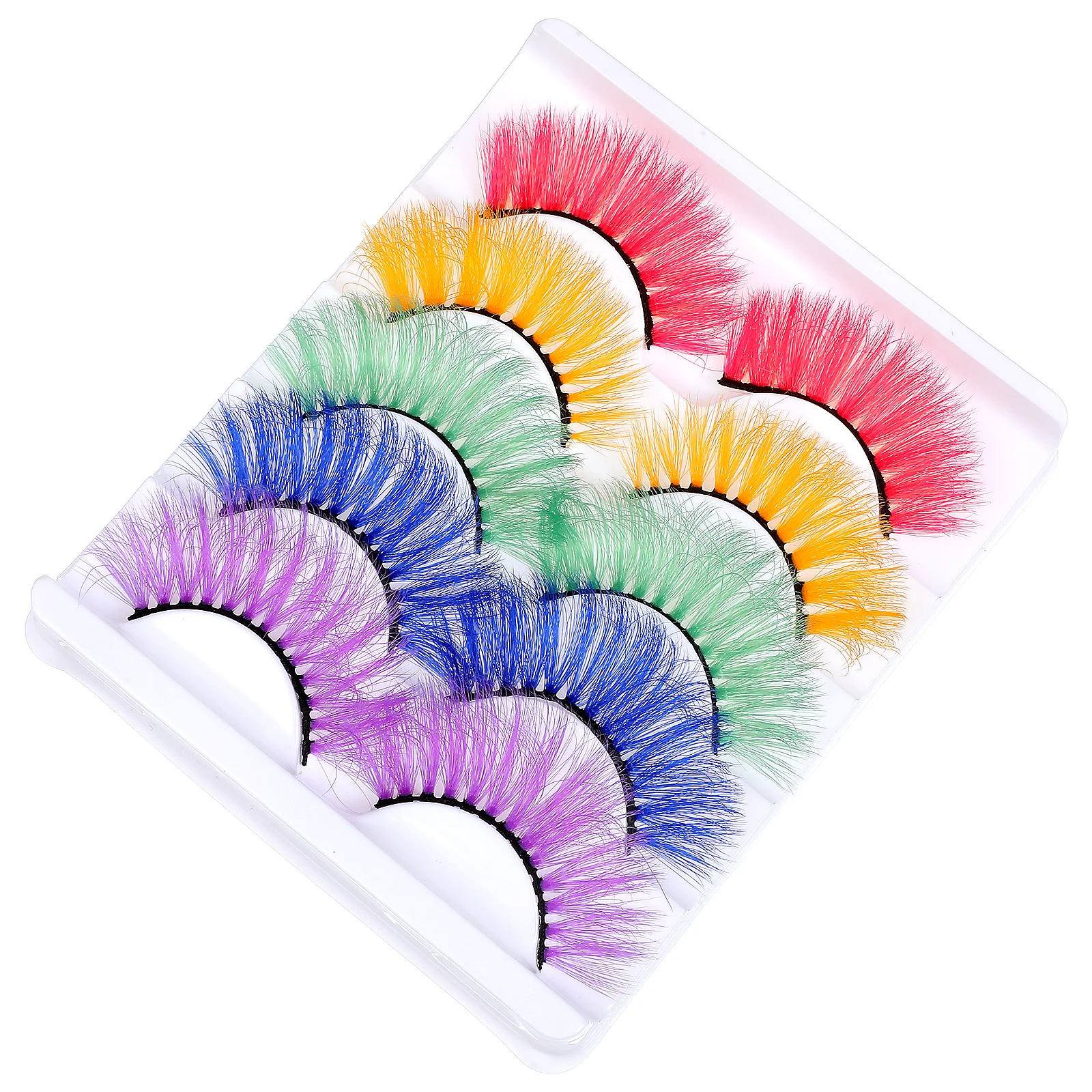 Ciglia finte colorate Ciglia finte dense 3D per trucco da sposa per feste Accessori per occhi da donna Strumenti di bellezza per cosplay di Halloween