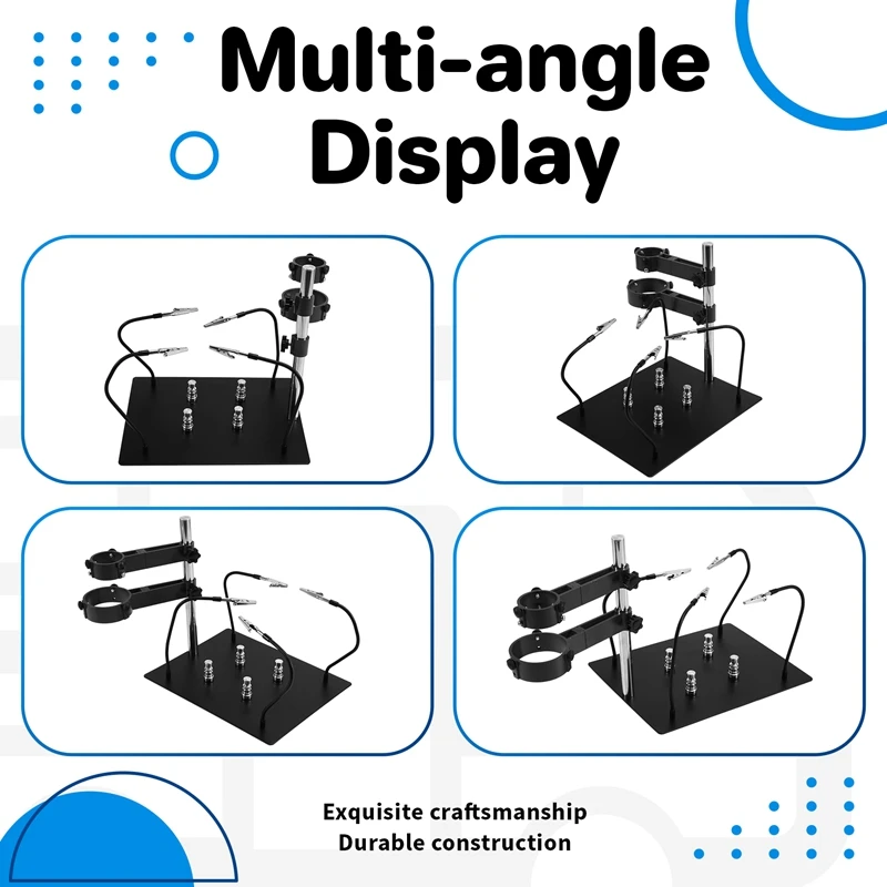 Hot Air Gun Frame Soldering Iron Holder PCB Clip Soldering Station Heat Gun Stand Welding Tool Black