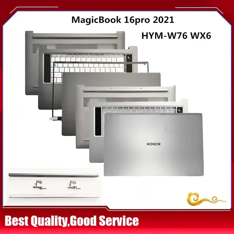 New/Orig For Huawei MagicBook 16pro HYM-W76 HYM-WX6 LCD Back Cover / LCD bezel /Upper cover /Bottom Case/Hinge, Silver/ Gray