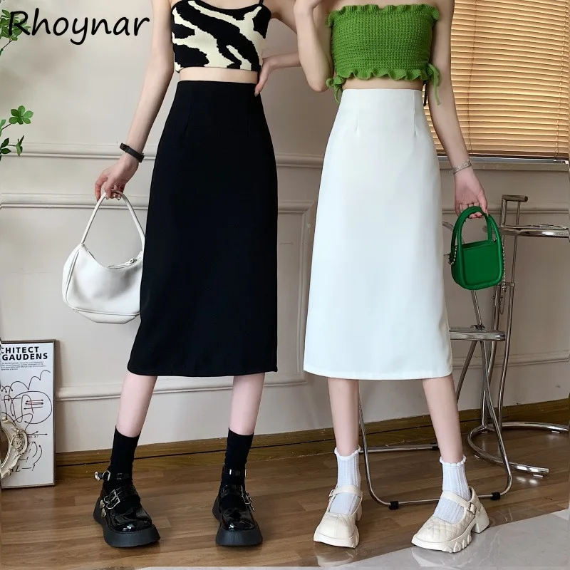 

Sheer Skirts Women Summer Back-slit Design Sexy Friends Street Wear All-match High Waist Cozy Preppy A-line Elegant Tender Chic