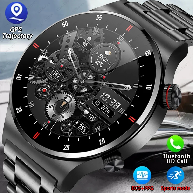 

2024 New ECG+PPG Smart Watch Bluetooth Call Men Sports Bracelet NFC Waterproof Custom Watches Men Smartwatch For HUAWEI Xiaomi