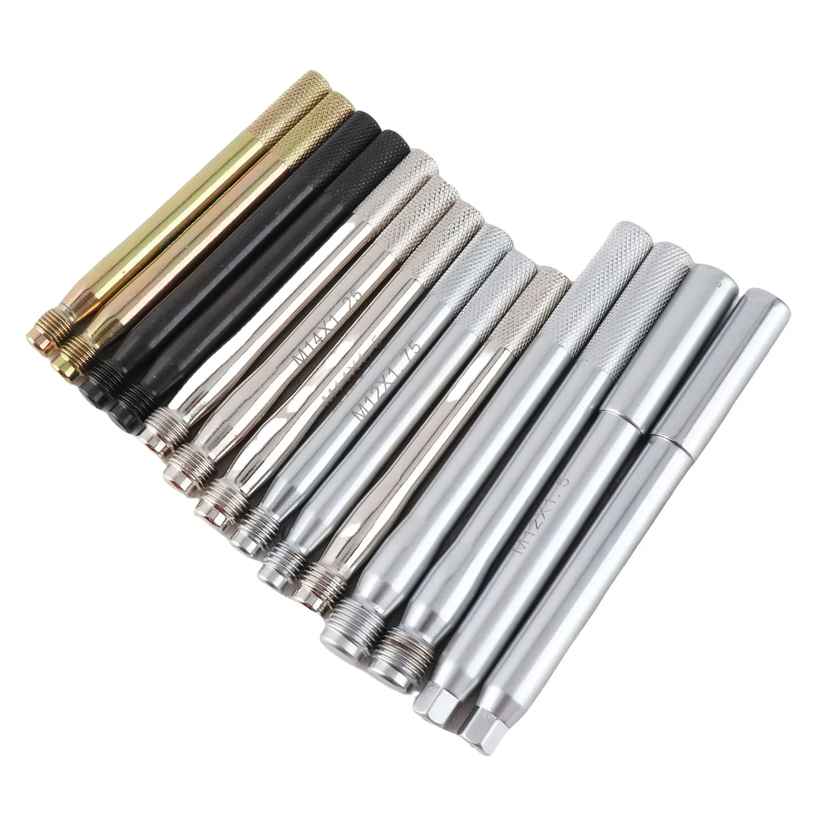 14Pcs Carbon‑Steel Wheel Stud Locating Pins Wheel Mounting Balancing Guiding Tool Kit For Automotive Wheel Assembly Operations V
