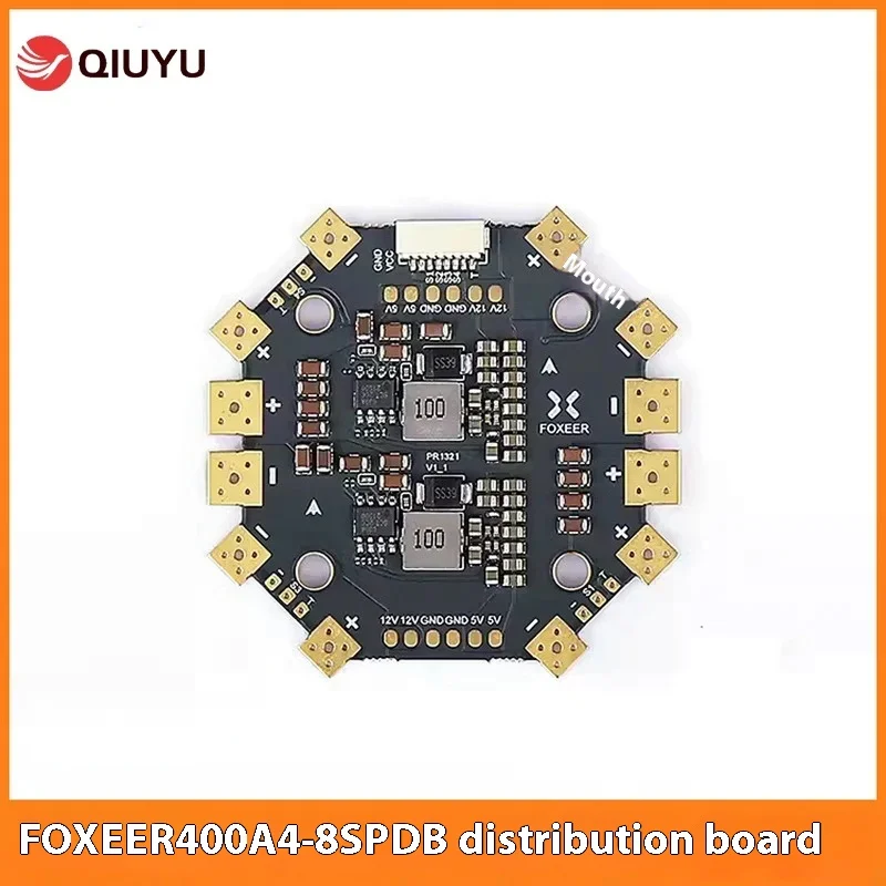 

Foxeer 400a 4-8s Battery Pdb Distribution Board Multiple Sets Of Electrical Adjustment Pads Four Axis Drone Multiple Axes