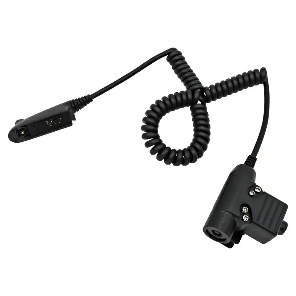 Tactical U94 PTT, for COMTA MSA EARMOR TCA Headset Adapter, for Motorola Walkie-Talkies GP140 GP320 GP328 GP338 GP338 GP338