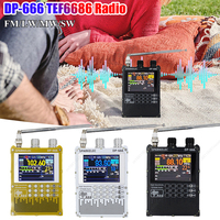 DP-666 TEF6686 Radio FM/LW/MW/SW Full Band Radio High Sensitivity DSP Receiver Touchscreen LCD Display FM AM Short Wave Radio