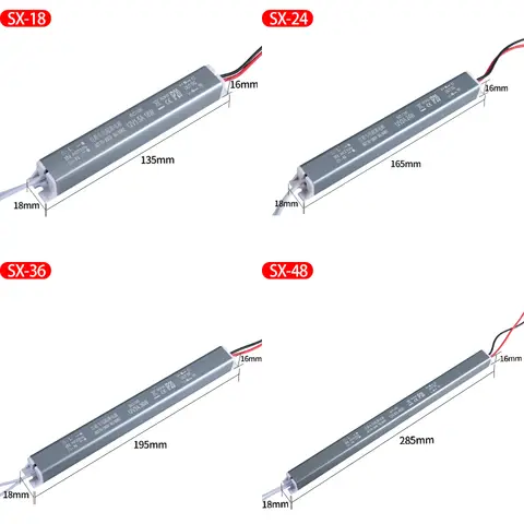Driver LED 18W 24W 36W 48W 60W 72W 80W 110W 170-260V AC/DC 12V 24V Alimentatore a commutazione ultrasottile Adattatore per illuminazione Striscia luminosa