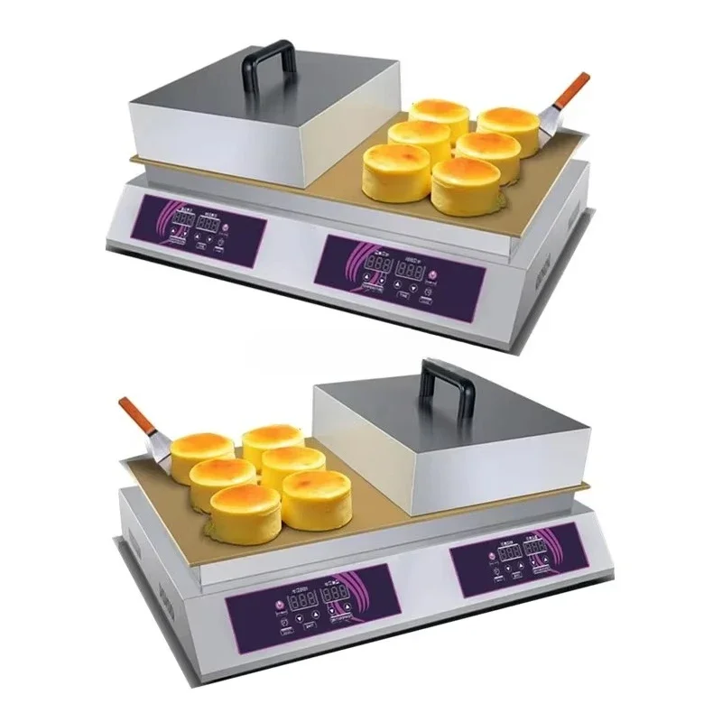 

Double Head Japanese Dorayaki Machine Hot Selling Fluffy Souffle Pancakes Maker for Snack Commercial Kitchen Equipment
