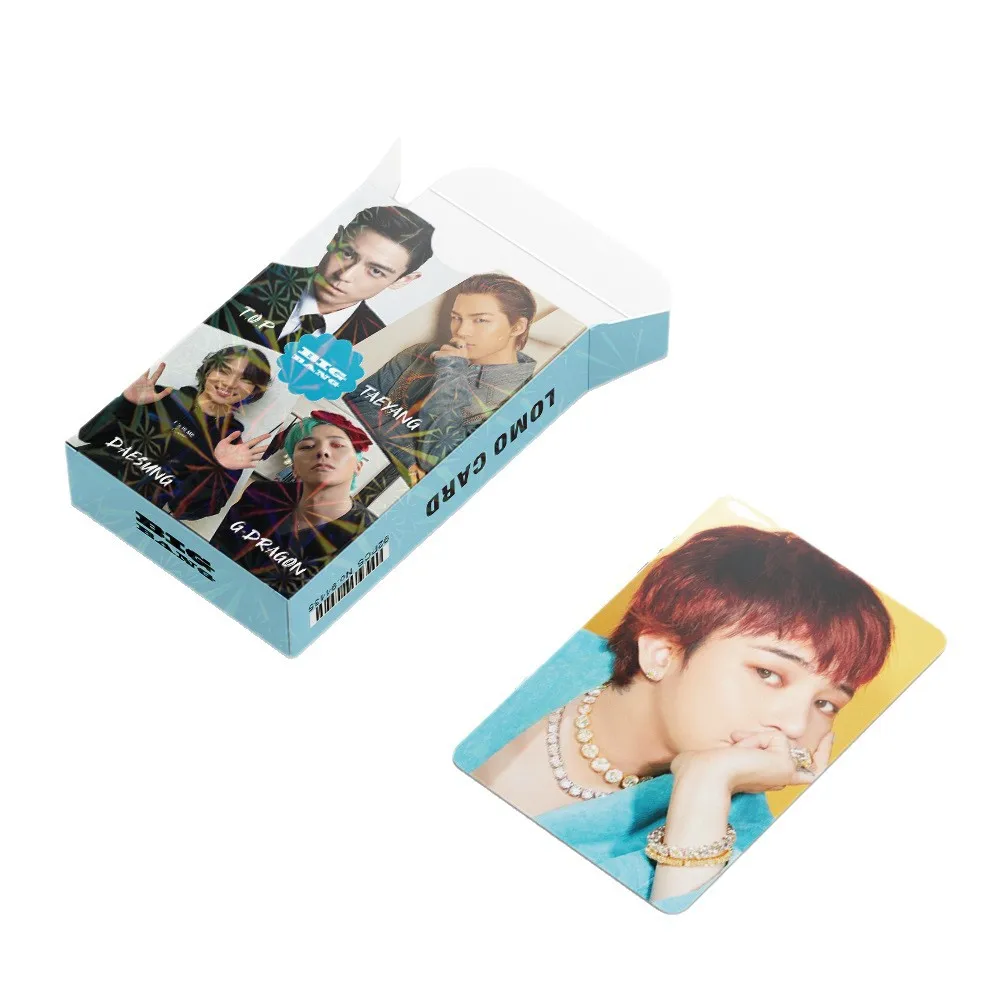 92Pcs/Set Kpop Bigbang G-Dragon World Tour Lomo Cards Stickers Taeyang TOP Daesung 60Pcs Photocards 32Pcs Decals Fans Gift