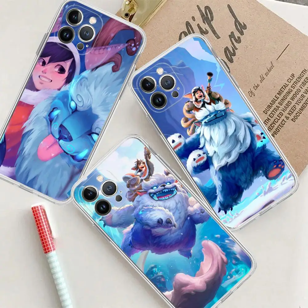 Lol L-League-of-Legends Game Nunu Willump Phone Case For IPhone 15 14 13 12 Mini 11 Pro XS Max X XR SE 6 7 8 Plus Silicone Cover