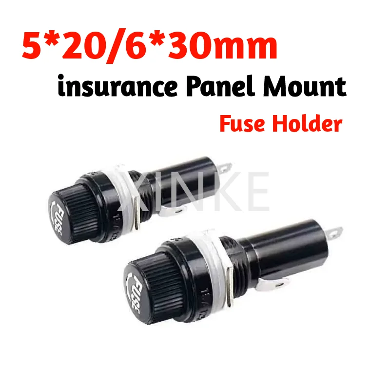 5*20mm 6*30mm glass fuse holders 5x20 insurance tube socket fuse holder for 6*30 insurance Panel Mount Fuse socket copper