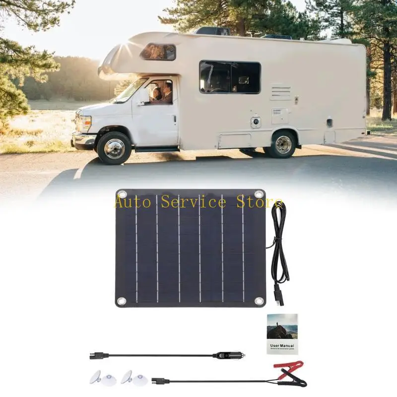 462A 12V Solar Panel Battery Fast Charging with Alligators Clip Waterproof