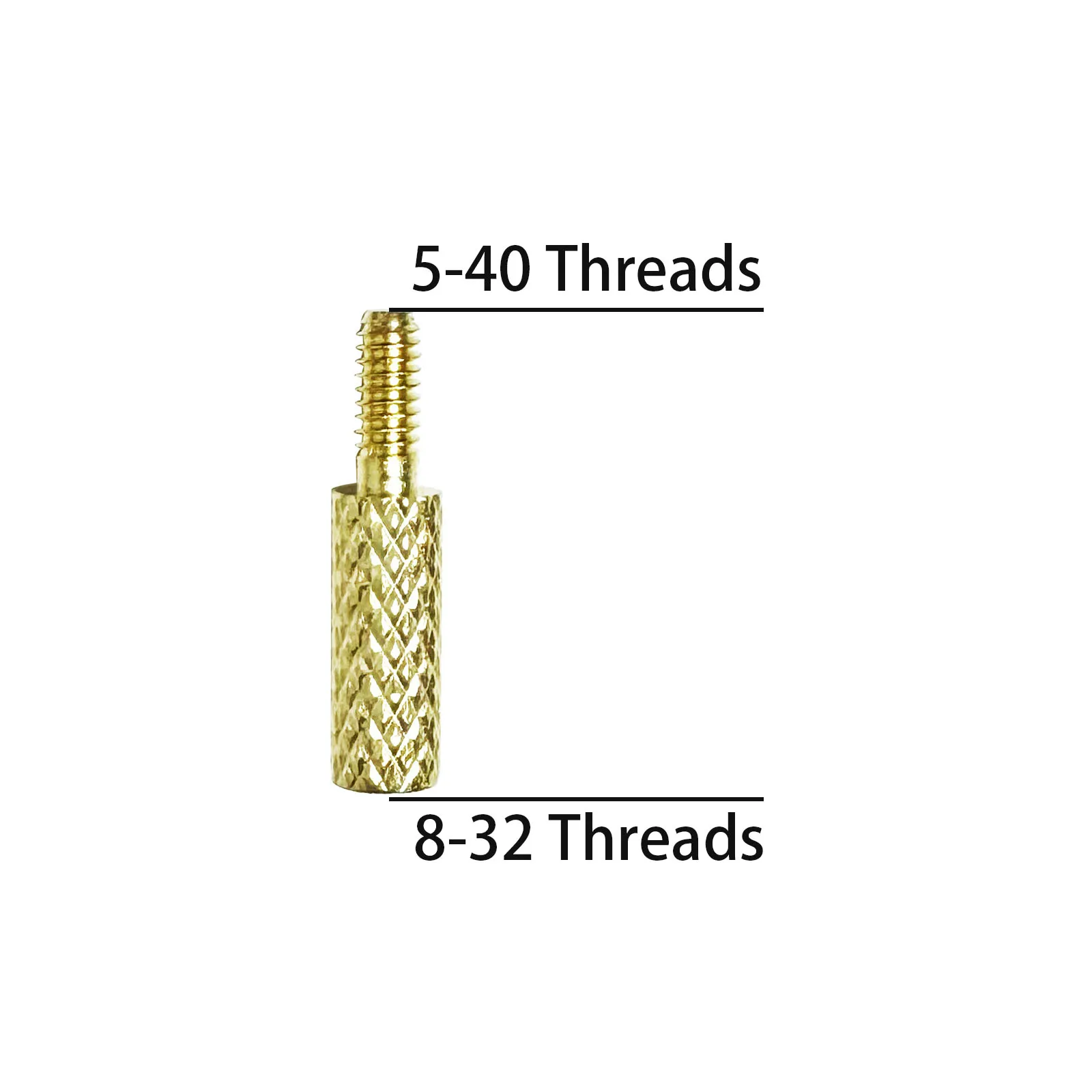 1PCS Pistole Reinigung Stange Fitting Adapter Solide Messing Adapter Außengewinde 5-40 Weibliche 8-32 5/16-27 10-32