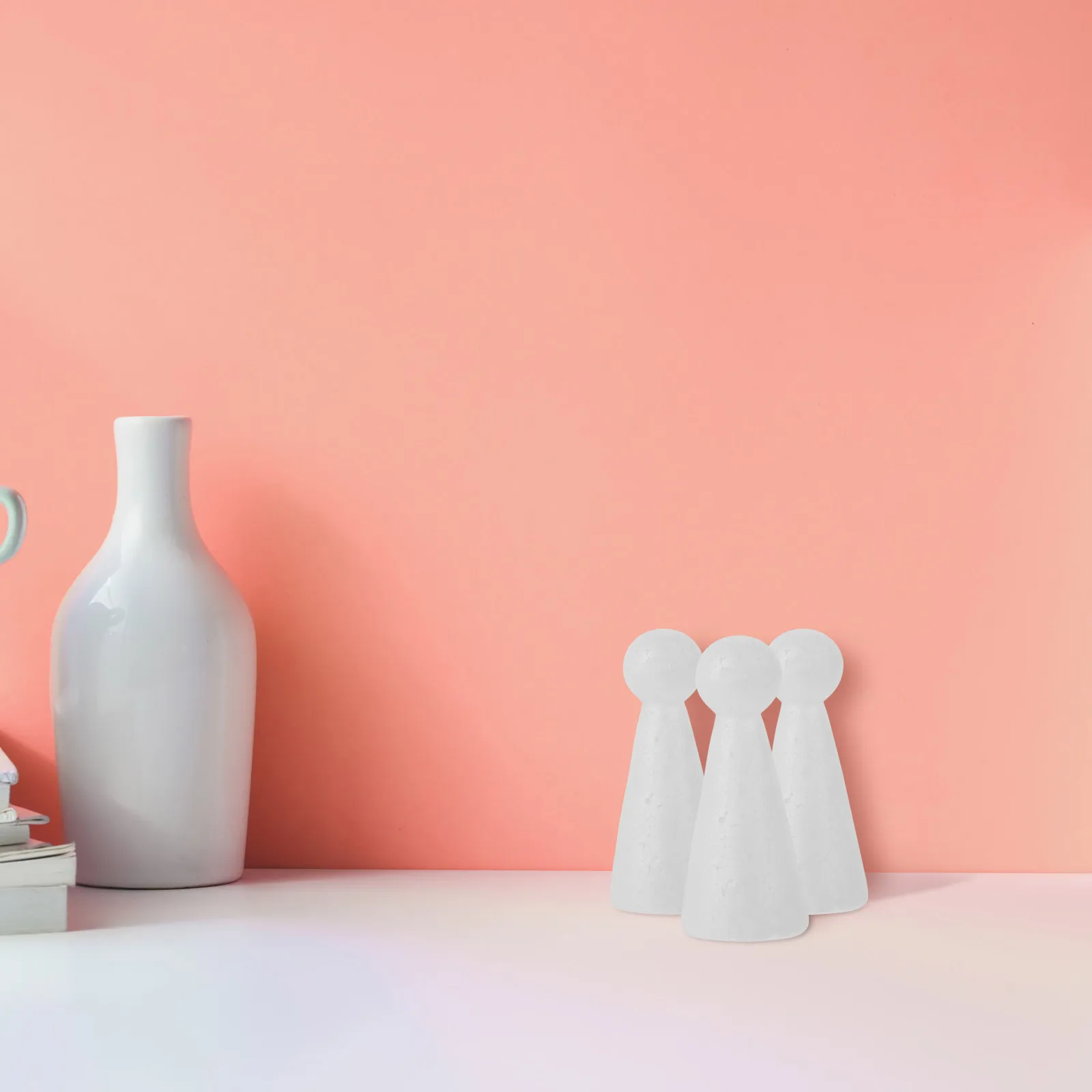 10 Uds. De bolas de espuma navideñas, decoraciones blancas, árbol de Navidad, bolas DIY, colgantes para manualidades, suministros de adornos para fiestas infantiles