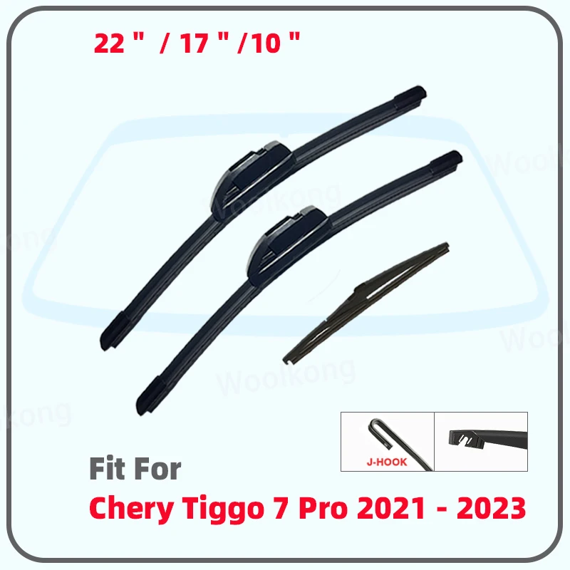 LHD Front Rear Wiper Blades For Chery Tiggo 7 Pro 2021 - 2023 Windshield Cleaning Windscreen 22