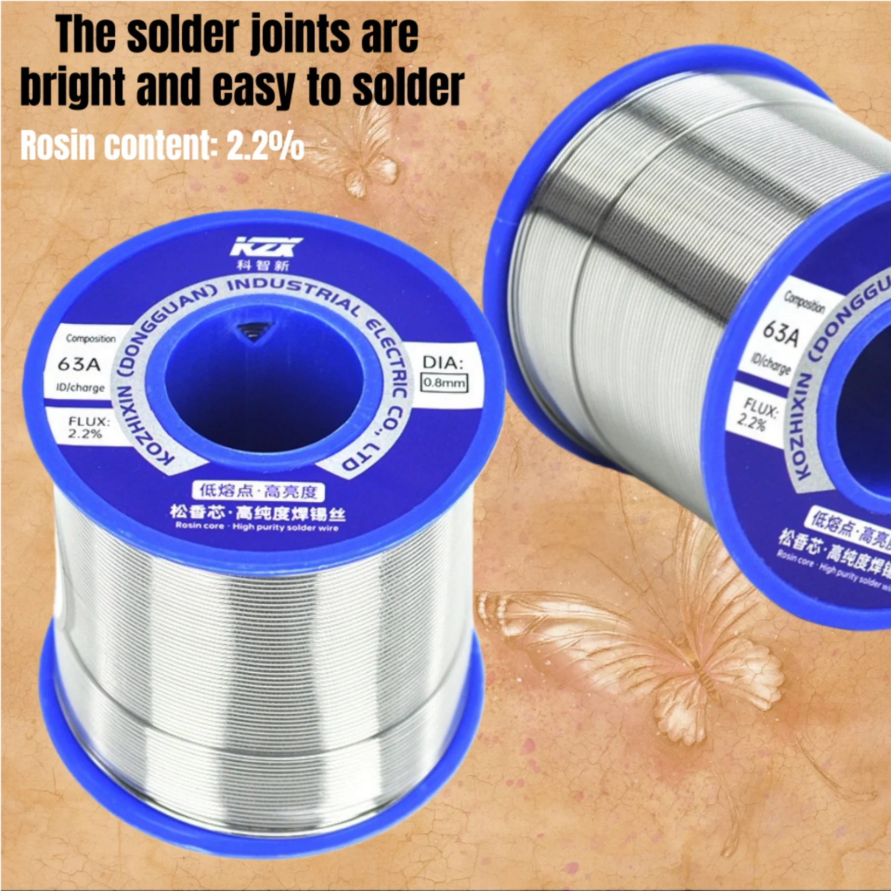 سلك لحام عالي النقاء 63A سلك قصدير ذو نقطة انصهار منخفضة سبيكة رصاص القصدير لإصلاح السطوع للاستخدام المنزلي