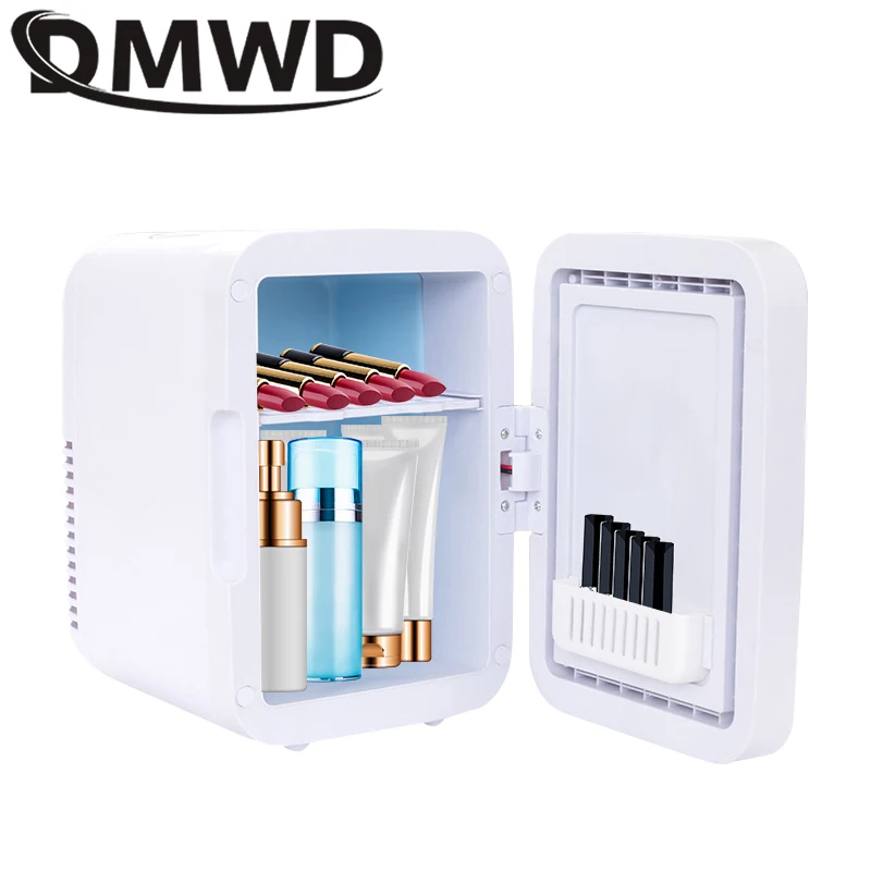 12V/110V-220V Mini Cosmetic Fridge Portable Refrigerator Beauty Face Cosmetics Refrigerators With LED Mirror For Car Home 4L