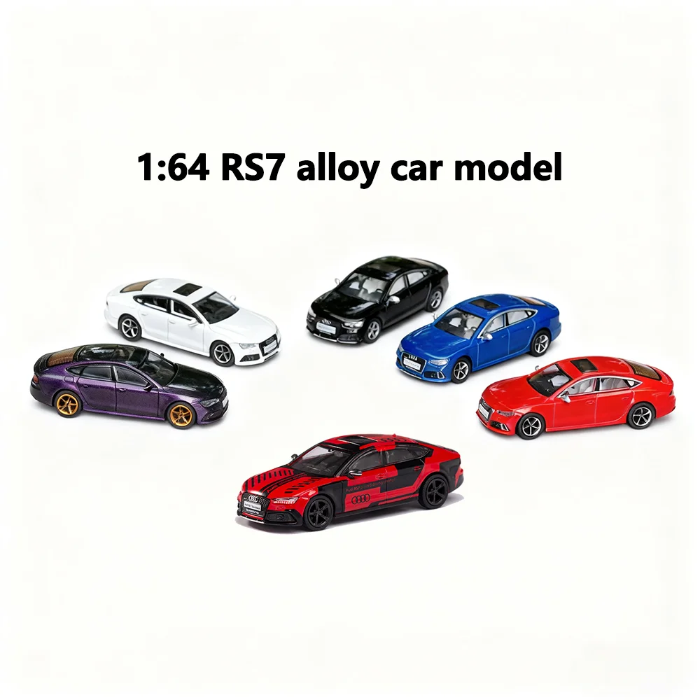 

1:64 2021 RS7 C8 Sportback Diecast Alloy Model Car with Base & Acrylic Display Case Metal Supercar Replica Collectible Gift 3DHD
