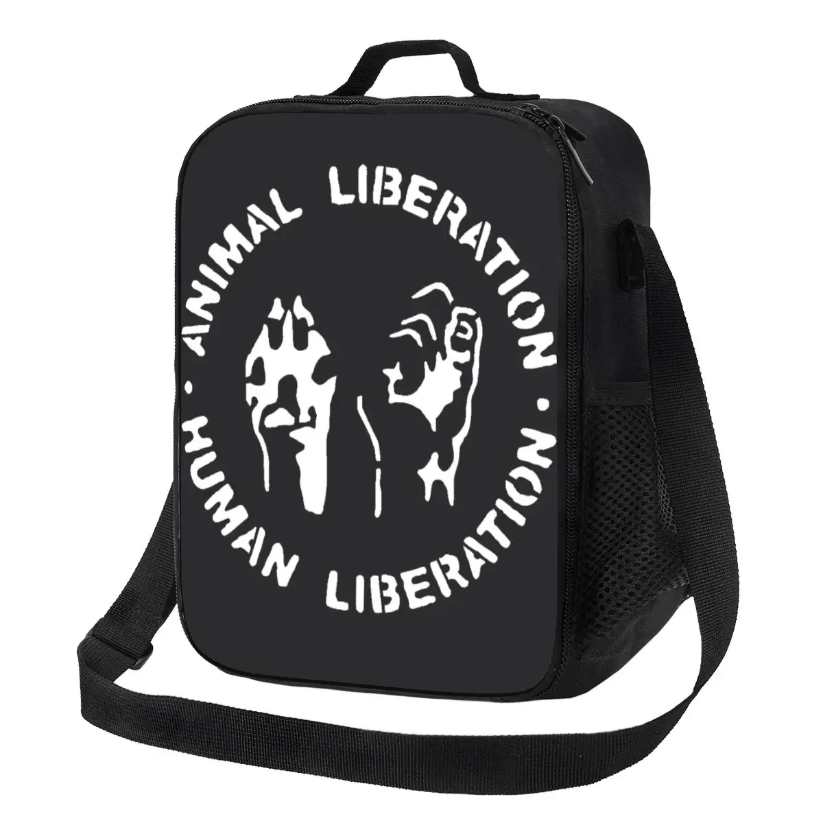 

Custom Animal Liberation Logo Lunch Bag Men Women Thermal Cooler Insulated Lunch Box for Children School