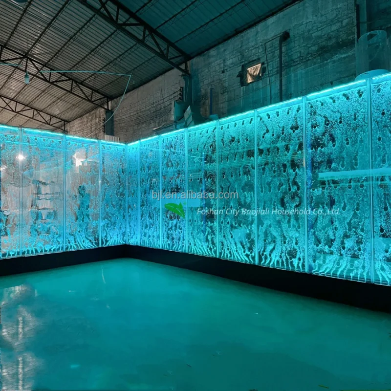 custom.Factory Customized Floor Standing Lamp Decoration LED Acrylic Fountains Dancing Bubble Wall Home, Party, Show, Restau view 6