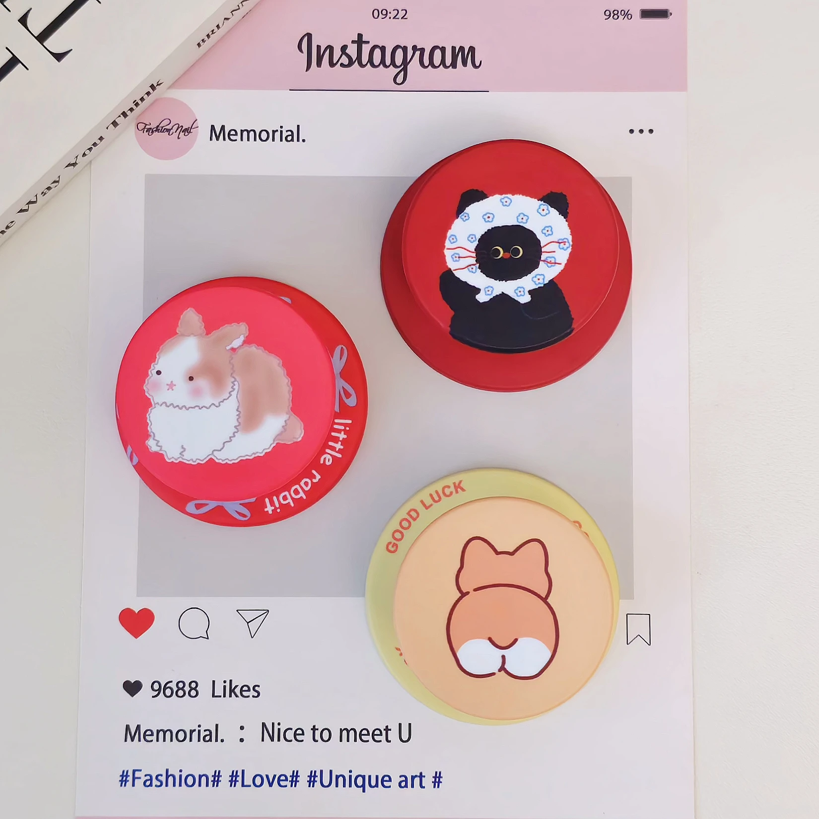 

Cute animal magnetic stand for Magsafe Grip Tok Griptok Bracket Phone Holder Support For IPhone Samsung Pad Smart Tok