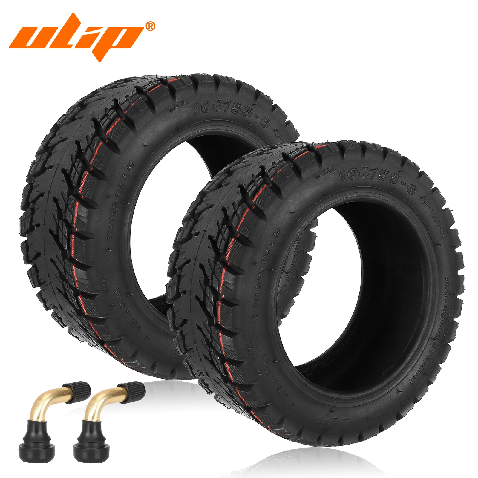 

ULIP 2Pcs 100/55-6 Tubeless Tire for Teverun Fighter 10/10+ Electric Scooter Thick Heavy Duty Proof Wear-Resistant Off-road Tire