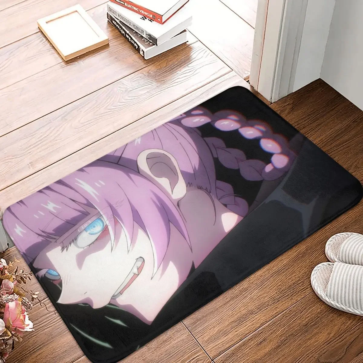 Call of The Night Anime Nazuna Nanakusa Non-slip Doormat Smile Carpet Living Room Bedroom Mat Outdoor Indoor Decorative