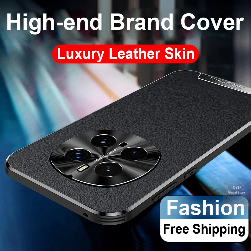 Free Shipping For Honor Magic7 Pro Magic 7 Case Leather Skin Brand Phone Back Case For Honor Magic 7 Pro Cover Shell Bumper Bag