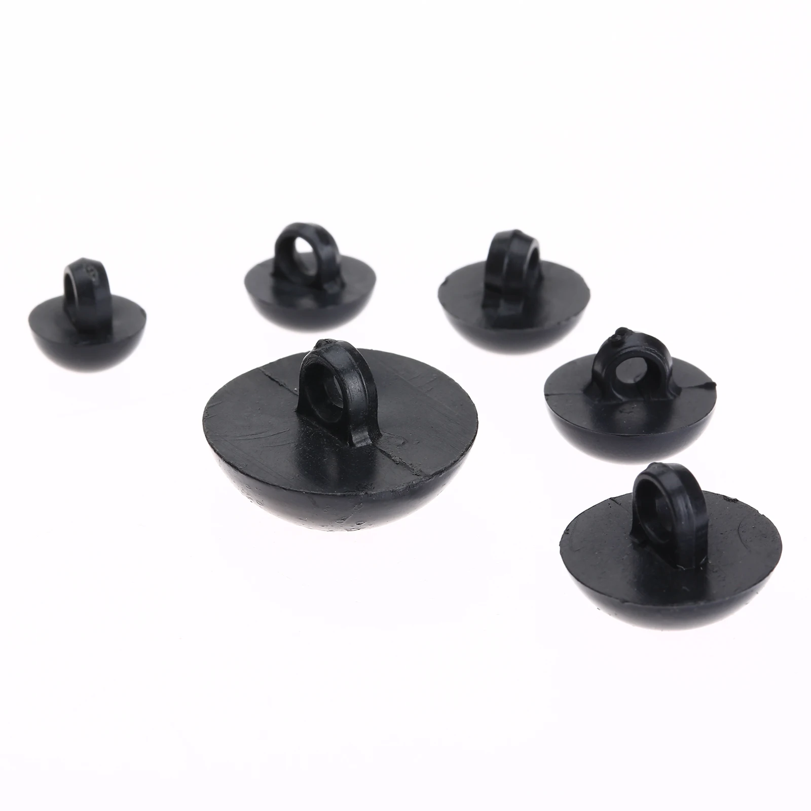 100Pcs/lot Black Resin Buttons Round Mushroom Domed Sewing Shank Black DIY Animal Eyes Safety Toy Craft Decor Buttons For Kids