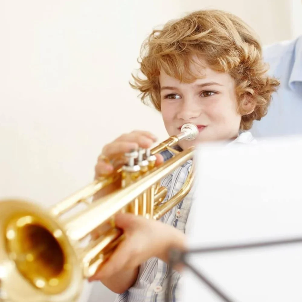 

Professional Bb Tone Brass Trumpet Exquisite Durable Musical Instrument with Case & Accessories