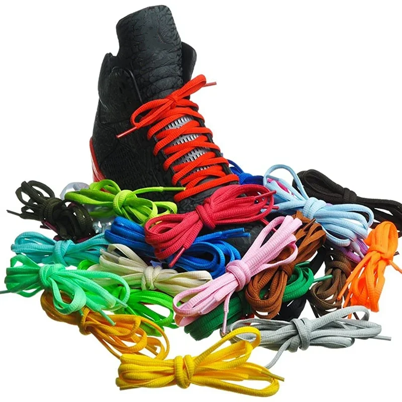 Oval Shoe laces Half Round Athletic ShoeLaces for Running Sneakers Laces Shoes Strings 33 Color Durable without fading Shoelace