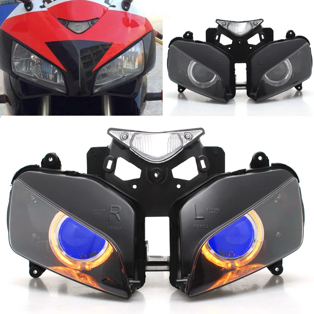 

Motorcycle Headlight Headlamp Custom Angel Eyes LED Head Light For Honda CBR1000RR CBR 1000RR 2004-2007 Head Lamp faro para moto