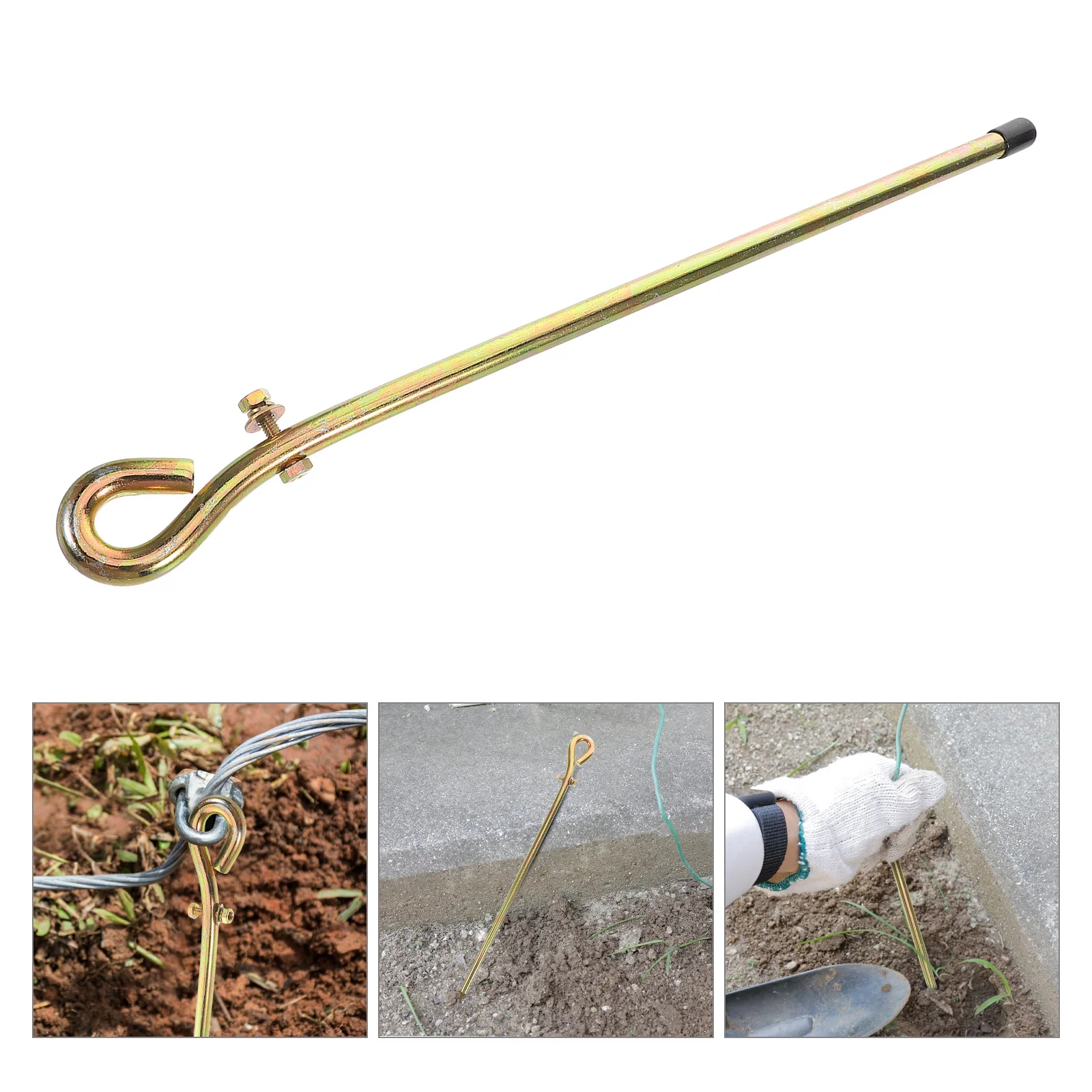 1 مجموعة المحمولة الأرض قضيب عدة شريط التأريض المعدني لمولدات الأسوار الكهربائية هوائيات أطباق الأقمار الصناعية الاستخدام في الهواء الطلق #1