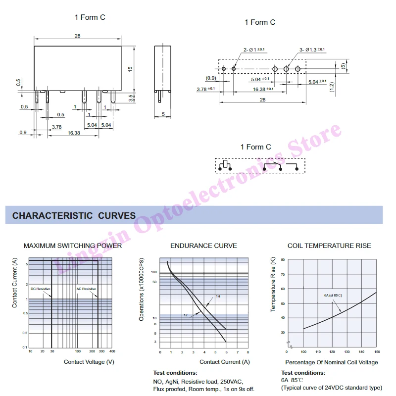 5Pcs new original HF relays HF41F-005-ZS HF41F-012-ZS HF41F-024-ZS HF41F 5V 12V 24V ZS ZST HS HST 5Pin 6A 41F-1Z-C2-1 relay base