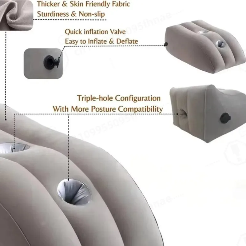 Inflatable Triangle Sitting Up Back Support Posture-saving Headboard Pillow Bed Wedge For Reading,resting,back Pain Recovery