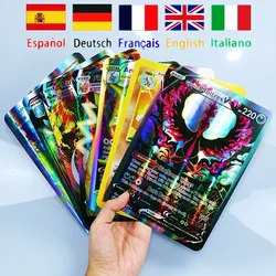 Pokemon 21*15cm Big Rainbow Cards Vstar Pack oversize Jumbo Letters spagnolo tedesco francese Vmax GX Arceus Charizard Rare Card