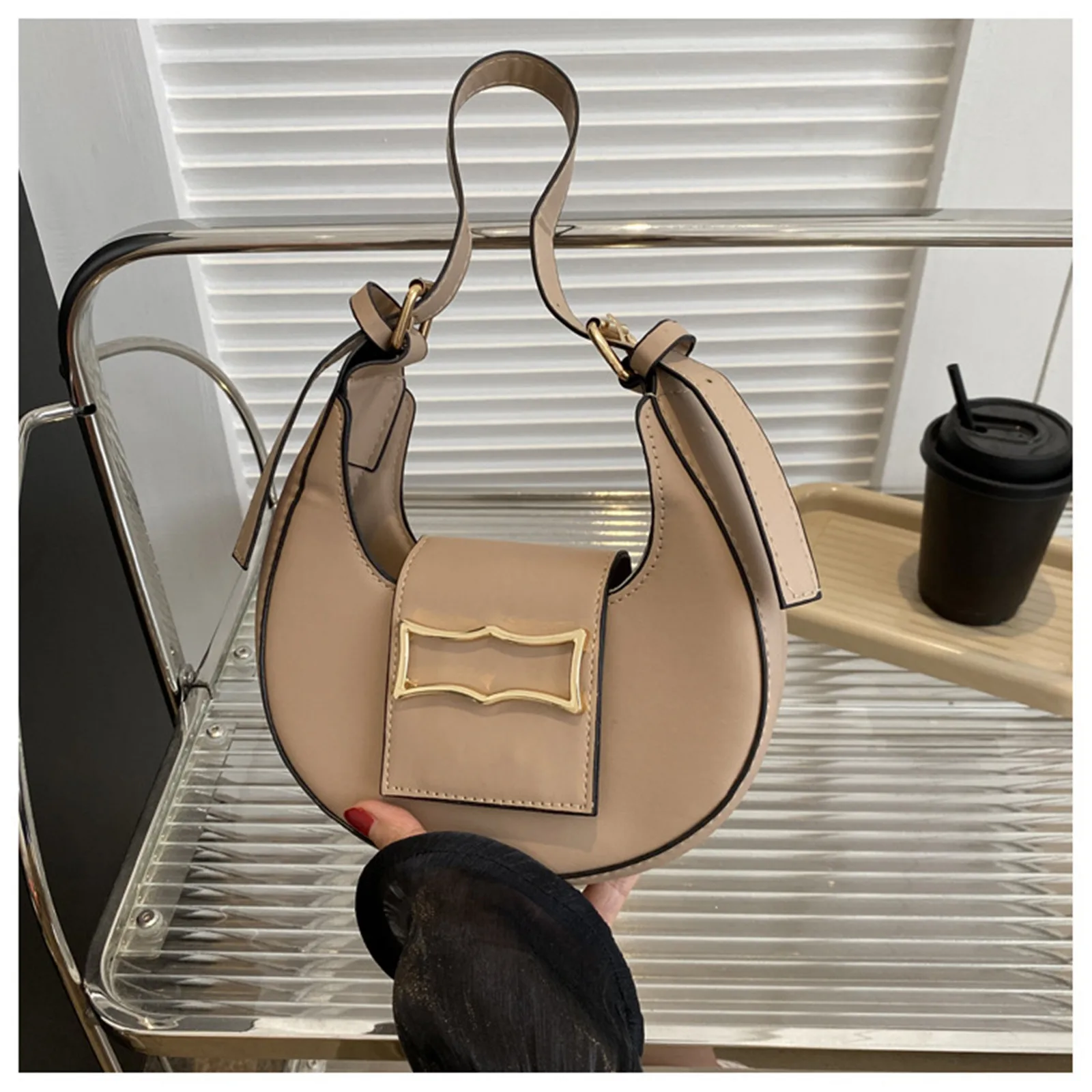 2023 Trendy Fashion Shoulder Crossbody Bag Women\'S Crescent Bag Casual Retro Shoulder Underarm Bag Phone Handbags Pouch