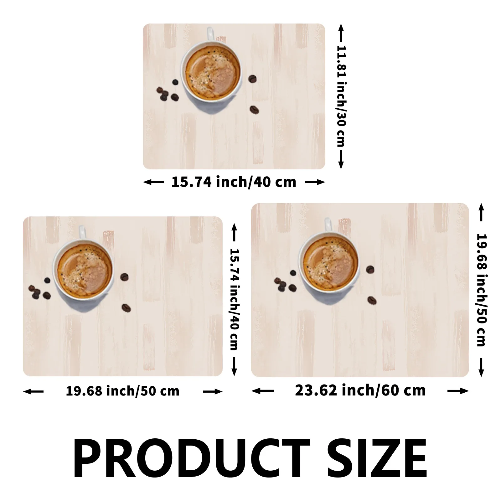 ماكينة القهوة حصيرة ماكينة القهوة ماصة سجادة ضد الإنزلاق المطبخ كونترتوب تحديد الموقع قابل للغسل أدوات المائدة استنزاف حصيرة حصيرة جافة