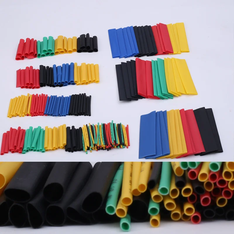 328PCS heat shrinkable tube insulation sleeve flame retardant 2: 1 electrician household wiring color heat shrinkable tube