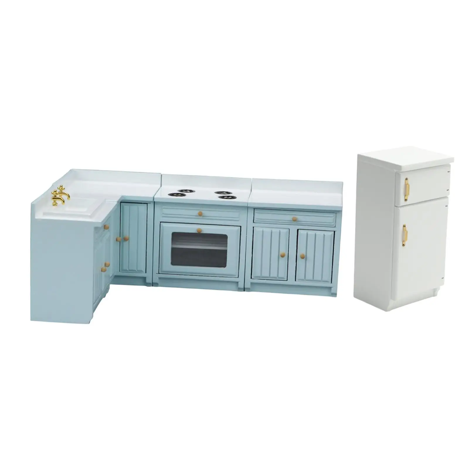 Kit de meubles de cuisine pour maison de poupée 1:12, décor en bois pour filles et garçons âgés de 3 ans et plus