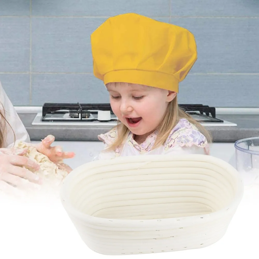 Durable Oval Shape Bread Proofing Basket With Linen Liner Baking Tool Banneton Bread Basket Long Size Dough Basket For Sourdough