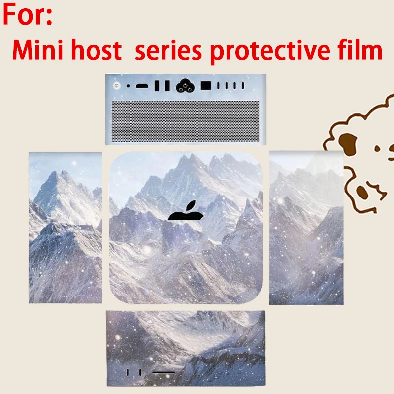 لـ Mac Mini M4 Pro المضيف طبقة رقيقة واقية Mac Studio M3 ملصق مقاوم للخدش للجسم M2 Pro غلاف ملصقات جلدية مخصصة #5