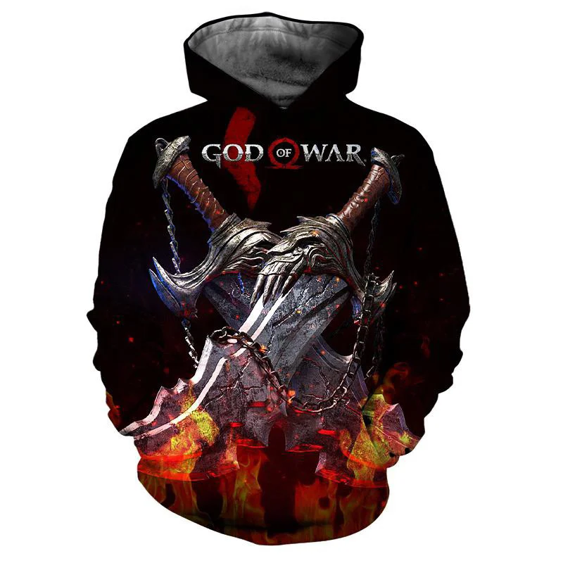 Game God Of War 3D Print Hoodies Men Women Casual Fashion Oversized Hoodie Pullovers Hooded Sweatshirts Tracksuits Man Clothing