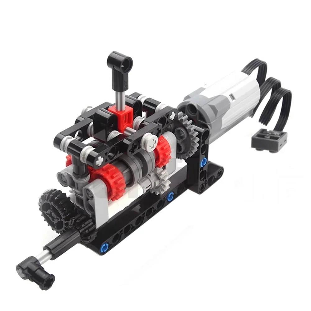 Nuevo Kit de Construcción de Caja de Cambios de 4 Velocidades de Alta Tecnología, Modelo MOC 103739, Funciones de Potencia, Motor M 8883, Ladrillos, Caja de Baterías AA 8881, Juguetes PF