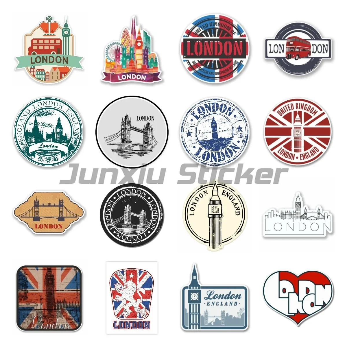 UK of England LONDON National flag map Stickers Vinyl Waterproof Decal Car Trunk Luggage Cars, Laptop, Accessories