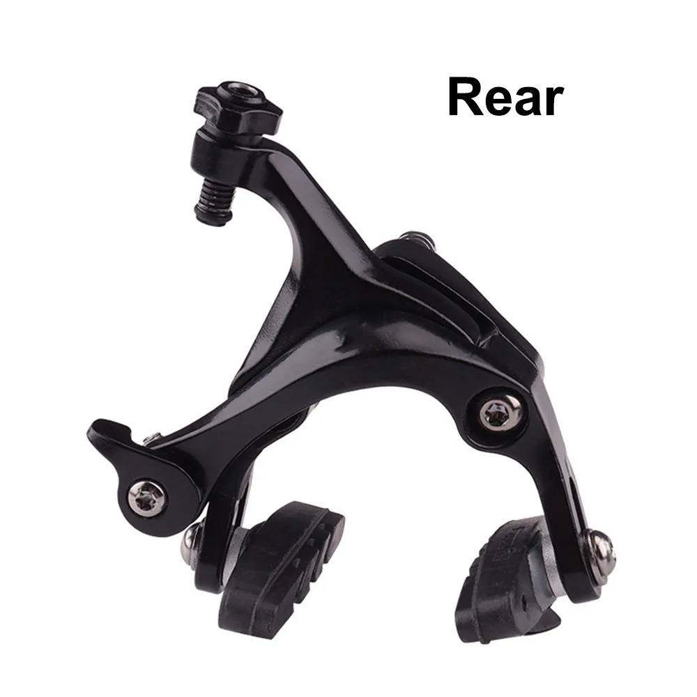 

Front and Rear Road Bike Dual Pivot Calipers With Brake Pads Black Bicycle Brake Universal Aluminum Alloy V Brake Caliper