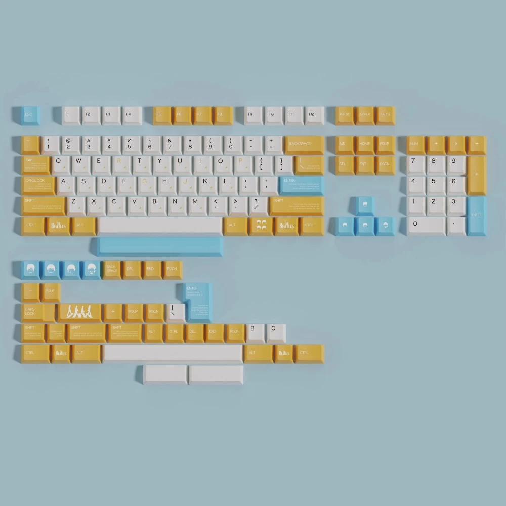 

Колпачки клавиш Fab Four Rock Band, клавиши для MX Switch Double B Split 7U