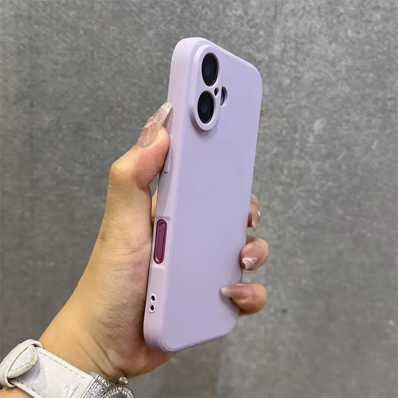 Thick Liquid Silicone Shockproof Protective Phone Case for iphone 16 Cover iphone16 Pro Max 16 Plus Back Cover Cases