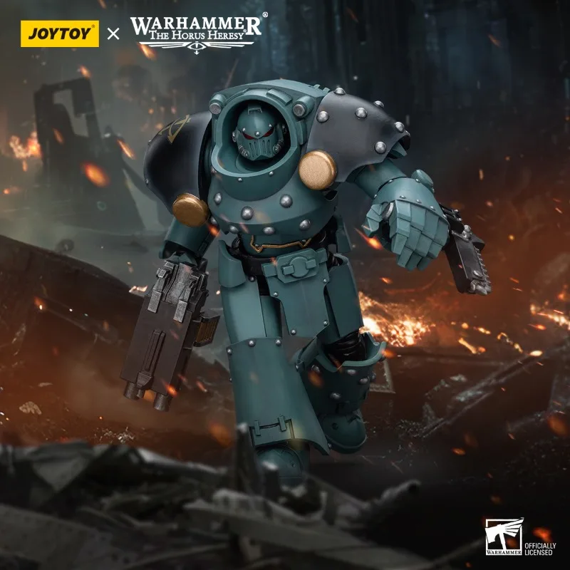 

[Товары в наличии] экшн-фигурка JOYTOY 1/18 Warhammer 40k Sons of Horus, снабженная комбинированным болтером и отряд механического Терминатора бензопилы