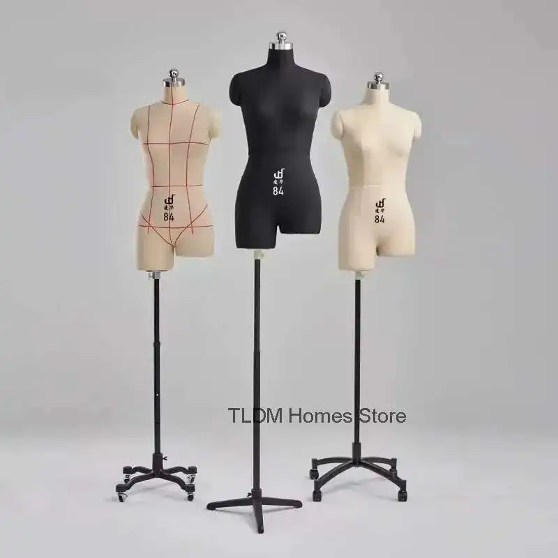 

Design Model Female Dressmaker Mannequins Sewing Mannequin for Women's Clothing Bust Dress Form Stand Metal Base k