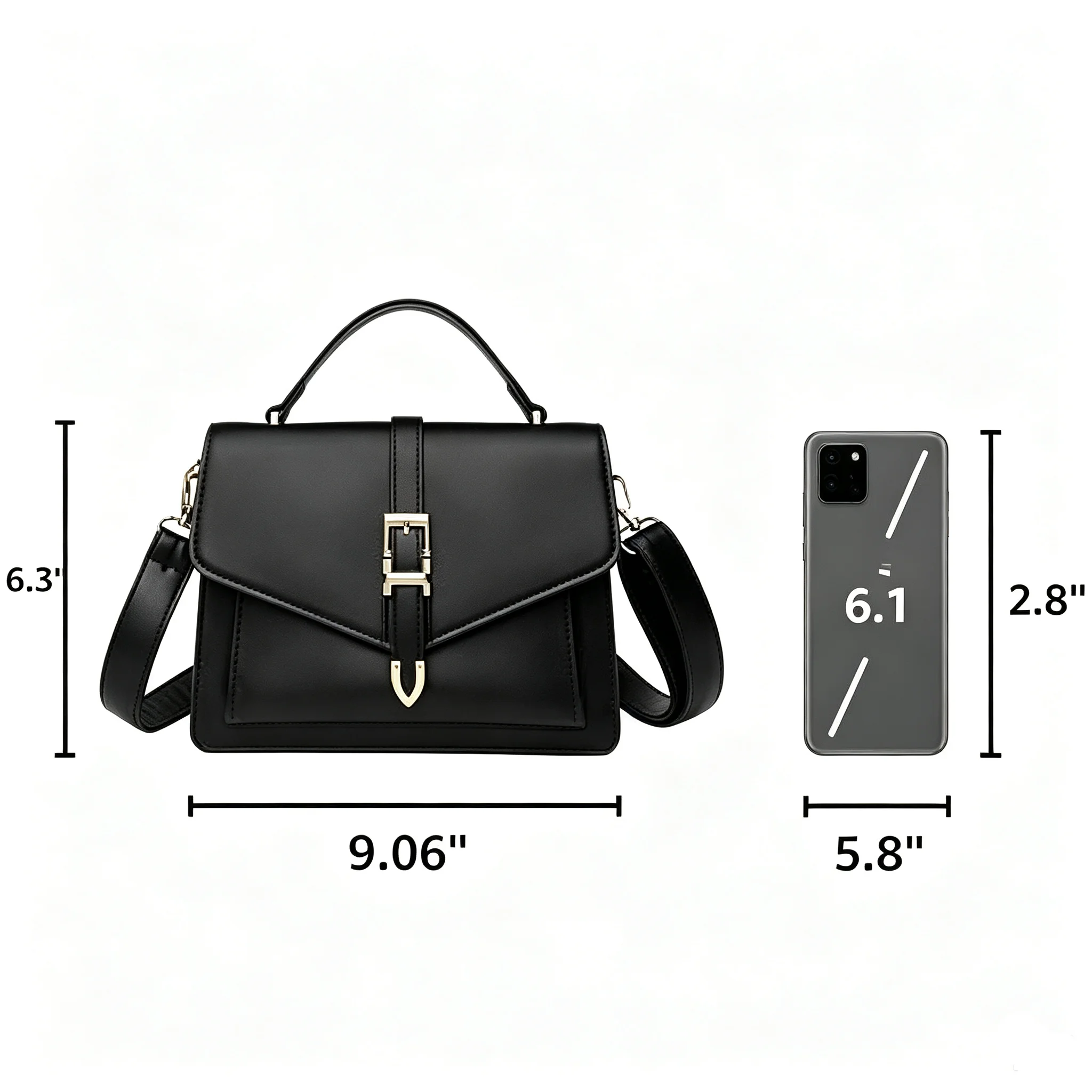 Women PU Leather Handbag Elega - огляд і ціна Leather Work Handbags For Women